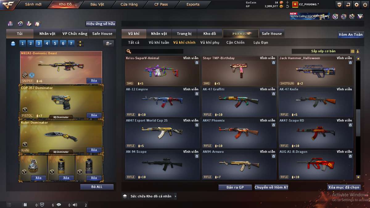 shop acc cf uy tin gia re